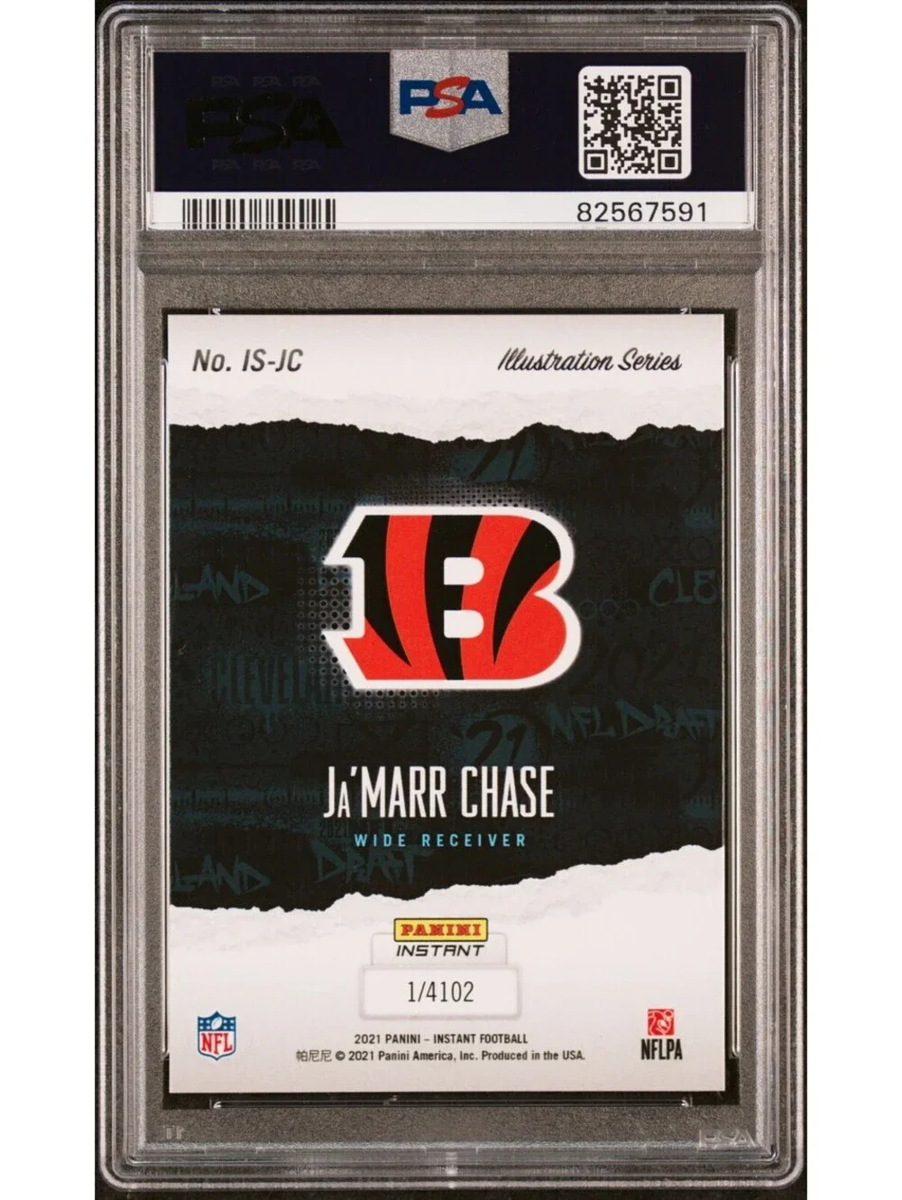 2021 Panini Instant Illustration Series #IS-JC Ja'Marr Chase PSA 10